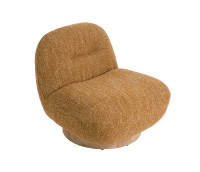 Picture of Modrest Renee - Modern Mustard Fabric Swivel Accent Chair