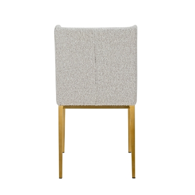 Picture of Modrest Mimi  - Modern Light Grey Fabric + Antique Brass Dining Chair (Set of 2)