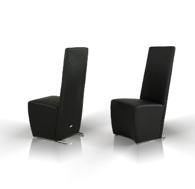 Picture of A&X Maud Modern Black Leatherette Dining Chair