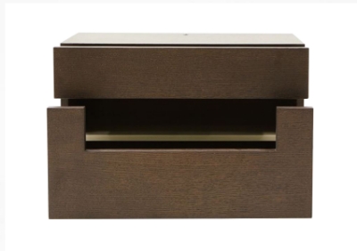 Picture of Ceres Modern Brown Oak and Grey Nightstand