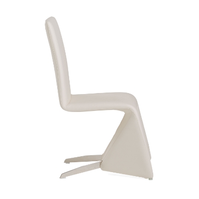 Picture of Nisse - Contemporary White Leatherette Dining Chair (Set of 2)