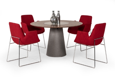 Picture of Modrest Altair Mid-Century Red Fabric Dining Chair