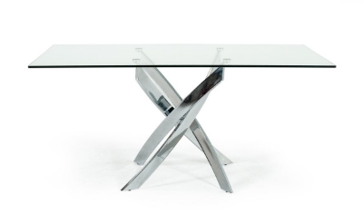 Picture of Modrest Pyrite Modern Rectangular Glass Dining Table