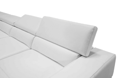 Picture of Divani Casa Pella - Modern White Italian Leather U Shaped Sectional Sofa