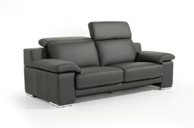 Picture of Lamod Italia Evergreen Modern Black Italian Leather Sofa Set