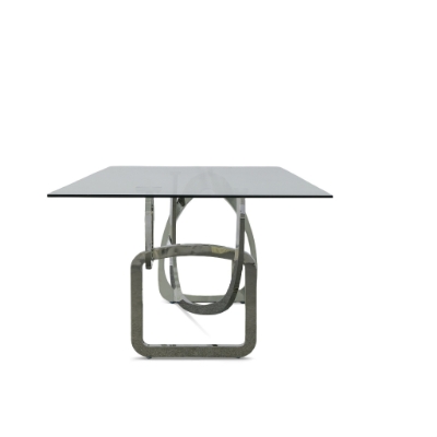 Picture of Modrest Adelaide Modern Stainless Steel & Glass Dining Table