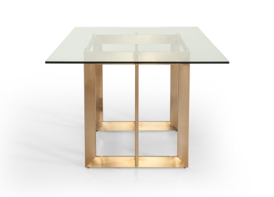 Picture of Modrest Keaton Modern Glass & Brass Dining Table