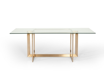 Picture of Modrest Keaton Modern Glass & Brass Dining Table