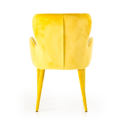 Picture of Modrest Tigard Mid-Century Yellow Fabric Dining Chair