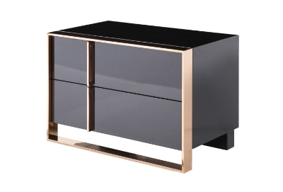 Picture of Nova Domus Cartier Modern Black & Rosegold Nightstand