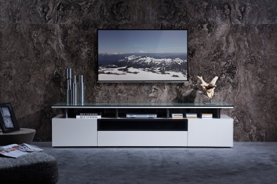 Picture of Modrest Hurst Contemporary Grey Gloss TV Stand