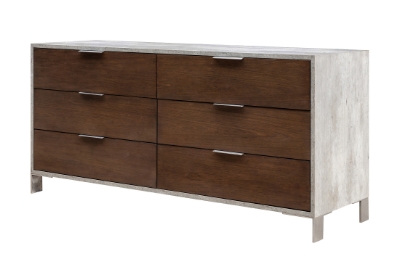 Picture of Nova Domus Conner Modern Dark Walnut & Faux Concrete Dresser