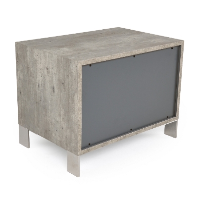 Picture of Nova Domus Conner Modern Dark Walnut & Faux Concrete Nightstand