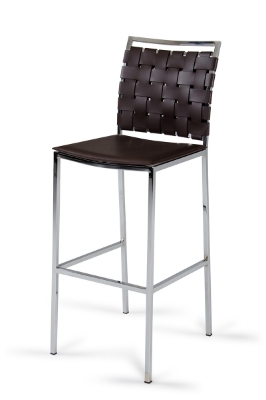 Picture of Shasta - Modern Brown Eco-Leather Bar Stool (Set of 2)