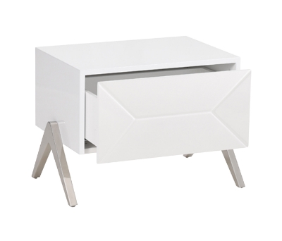 Picture of Modrest Candid Modern White Nightstand