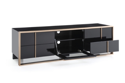 Picture of Nova Domus Cartier Modern Black & Rosegold TV Stand