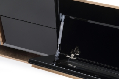 Picture of Nova Domus Cartier Modern Black & Rosegold TV Stand