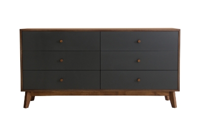 Picture of Nova Domus Dali Mid-Century Grey & Walnut Dresser