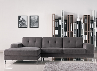 Picture of Divani Casa Forli - Modern Grey Fabric Left Facing Sectional Sofa