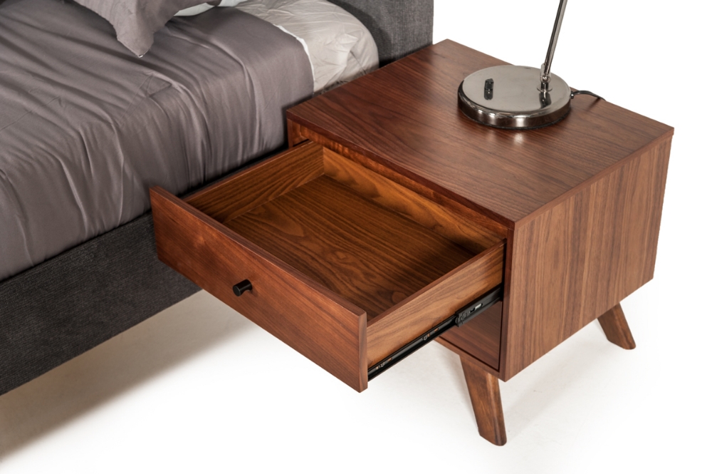 Picture of Modrest Addison Mid-Century Modern Walnut Nightstand