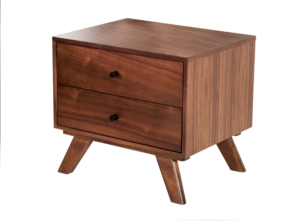 Picture of Modrest Addison Mid-Century Modern Walnut Nightstand