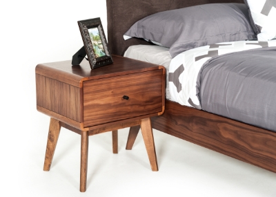 Picture of Modrest Marshall Mid-Century Modern Walnut Nightstand