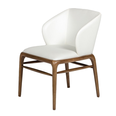 Picture of Modrest Kipling Modern Cream & Walnut Dining Chair