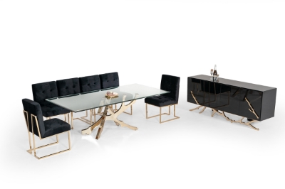 Picture of Modrest Legend Modern Glass & Gold Dining Table