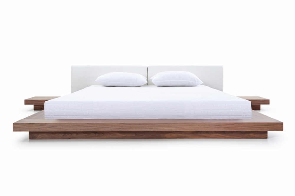 Picture of Modrest Opal Modern Walnut & White Platform Bed