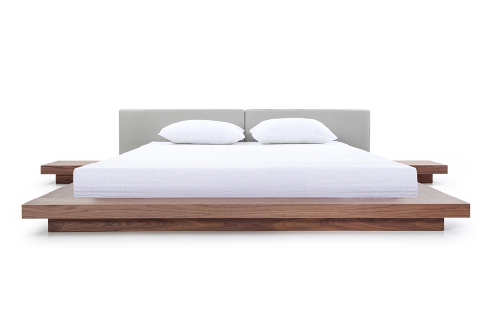 Picture of Modrest Opal Modern Walnut & Grey Platform Bed