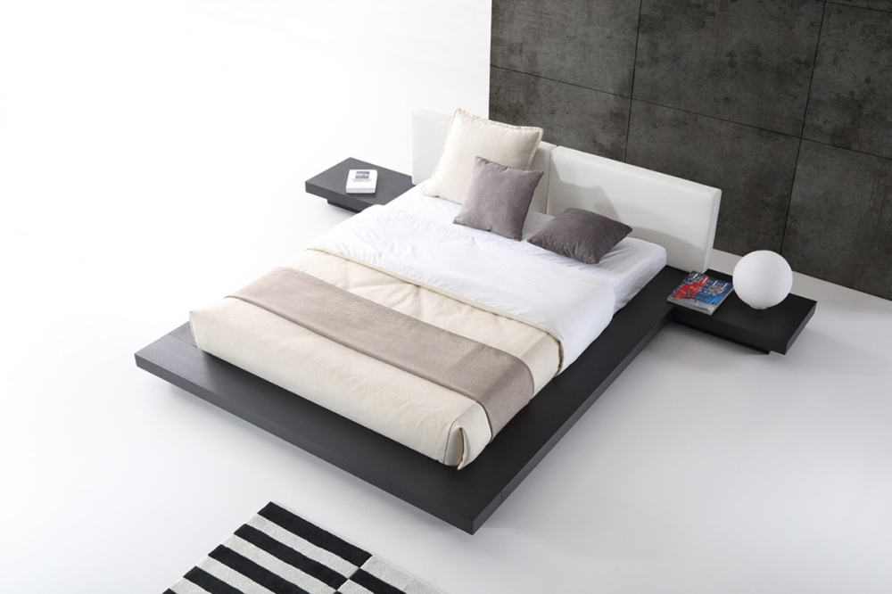 Picture of Modrest Opal Modern Wenge & White Platform Bed