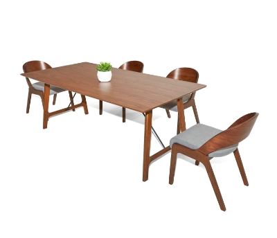 Picture of Modrest Oritz Mid-Century Modern Walnut Dining Table