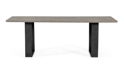 Picture of Modrest Murphy - Modern Grey Aged Oak & Black Metal Dining Table