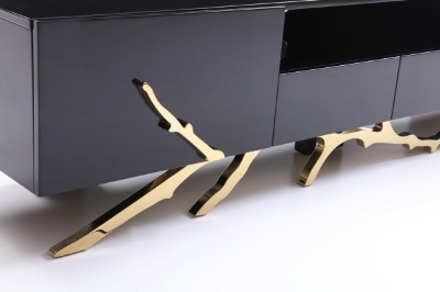 Picture of Modrest Legend Modern Black & Gold 79" TV Stand