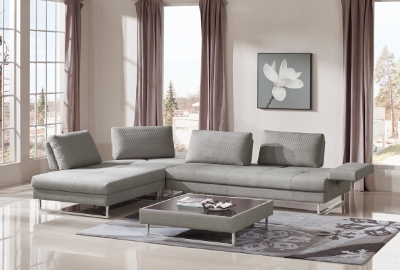 Picture of Divani Casa Baxter - Modern Grey Fabric Sectional Sofa + Coffee Table