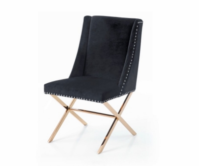 Picture of Modrest Alexia Modern Black & Rosegold Dining Chair