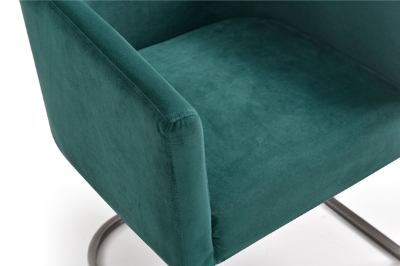 Picture of Modrest Yukon Modern Green Velvet & Black Gun Dining Chair