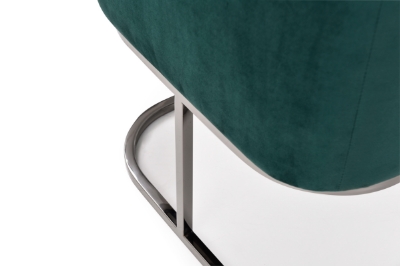 Picture of Modrest Yukon Modern Green Velvet & Black Gun Dining Chair