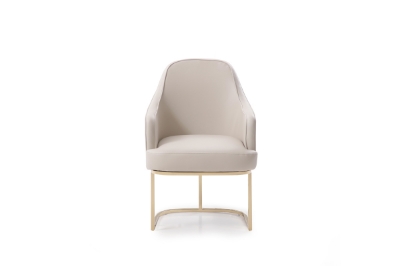 Picture of Modrest Tyler - Modern Grey + Gold Dining Chair