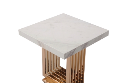 Picture of Modrest Kingsley Modern Marble & Rosegold End Table