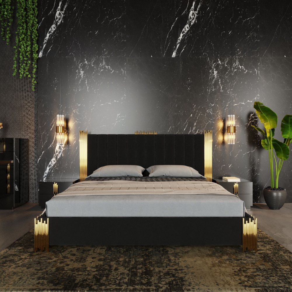 Picture of Modrest Token Modern Black & Gold Bed