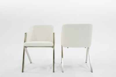 Picture of Modrest Darcy Modern White Leatherette Dining Chair (Set of 2)