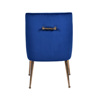 Picture of Modrest Castana Modern Blue Velvet & Gold Dining Chair (Set of 2)