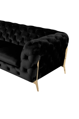 Picture of Divani Casa Sheila Modern Black Velvet Sofa Set