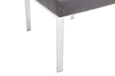 Picture of Modrest Reba Modern Grey Velvet & Stainless Steel Dining Chair (Set of 2)