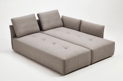 Picture of Divani Casa - Polson Modern Light Grey Fabric Modular  Sectional Sofa Bed