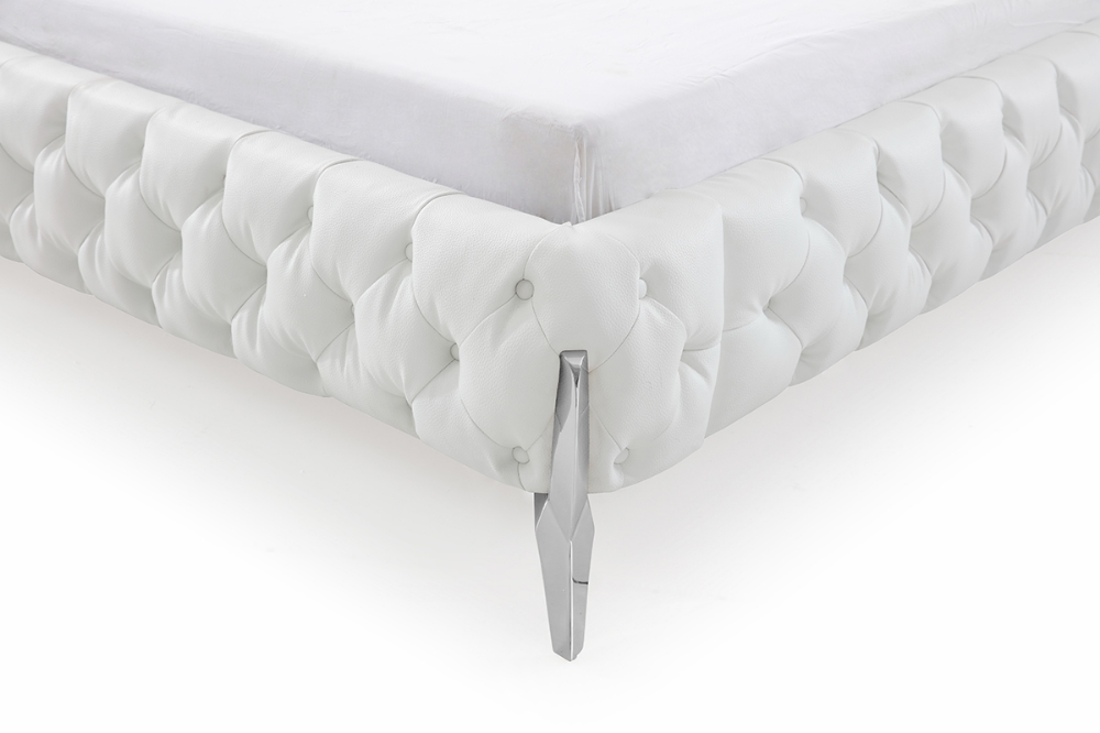 Picture of Modrest Legend Modern White Bonded Leather Bed