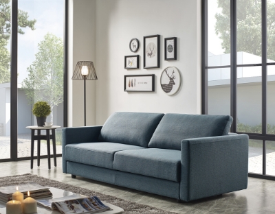 Picture of Divani Casa Fredonia Modern Blue-Green Fabric Sofa Bed w/ Storage