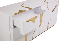 Picture of Modrest Aspen Modern White & Gold Dresser