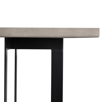 Picture of Modrest Sharon Modern Concrete & Black Metal Dining Table